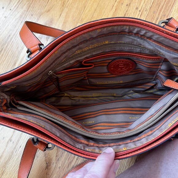Orange Etienne Aigner Leather Purse - Picture 8 of 14